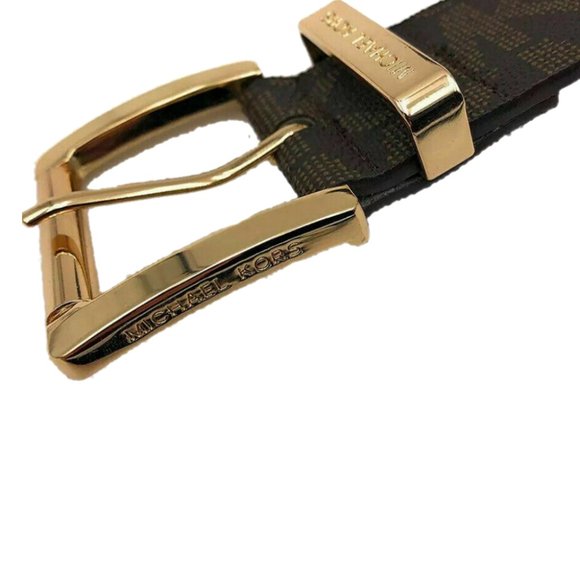 Michael Kors Brown Chocolate Signature Logo Belt